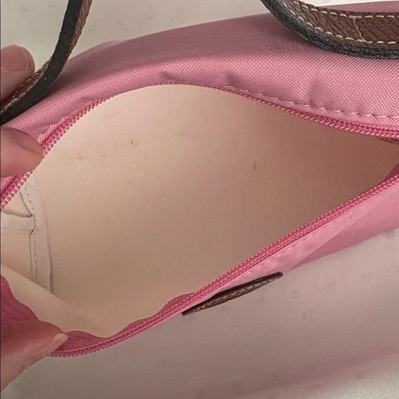 Longchamp Cosmetic Pouch with Leather Handle 🩷🤎🩷 - Picture 11 of 12